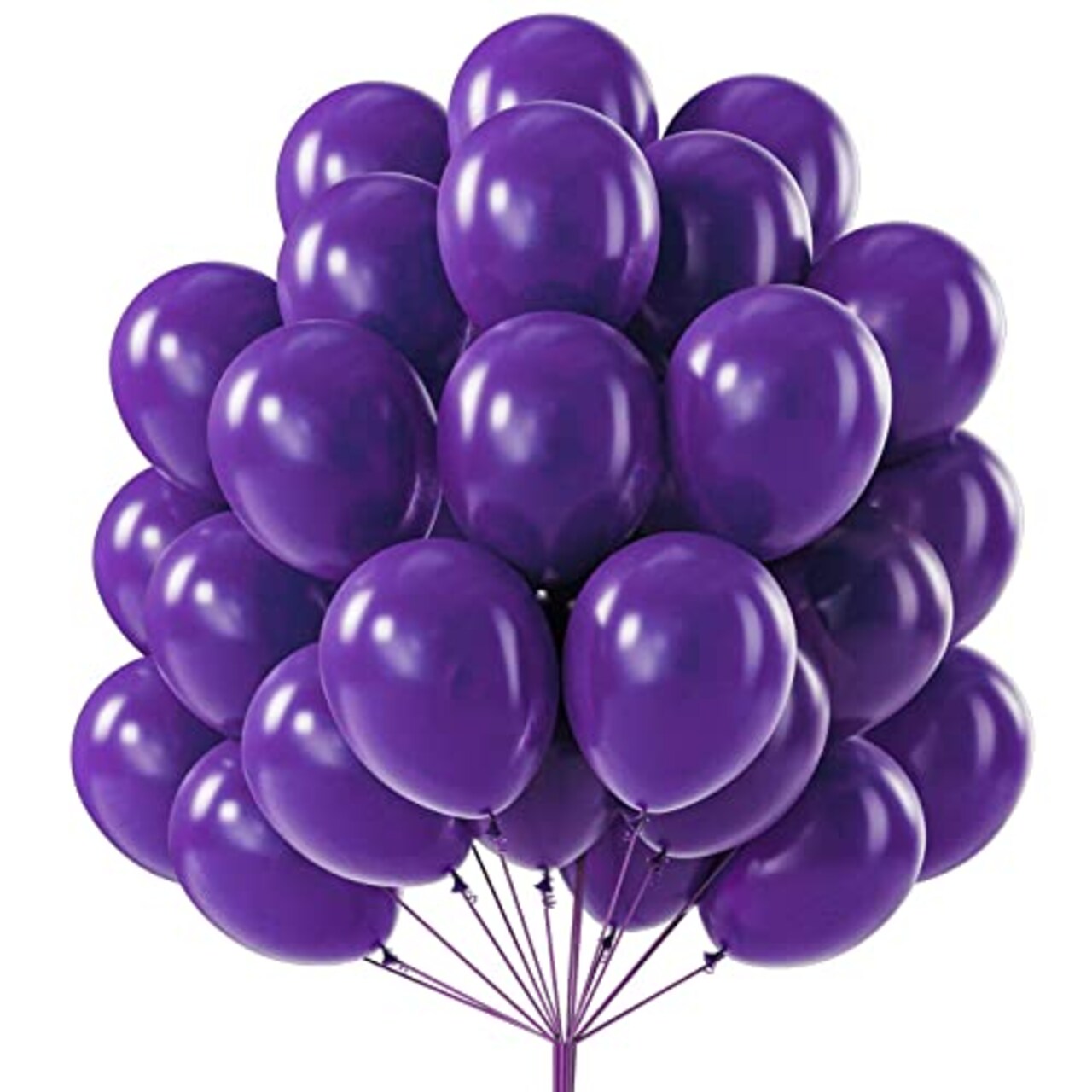 55 pcs 12 Inch Royal Purple Balloons - Latex Balloons for Balloon Garland and Arch, Ideal for Party Decorations, Birthday, Wedding, and Baby Shower